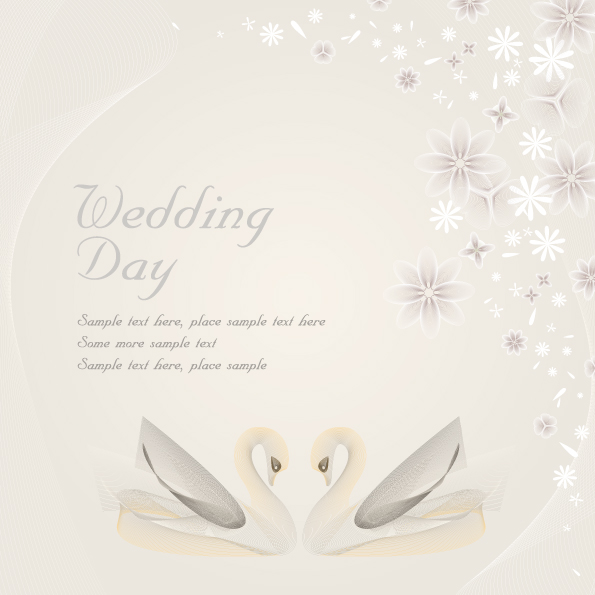 free vector Wedding template vector
